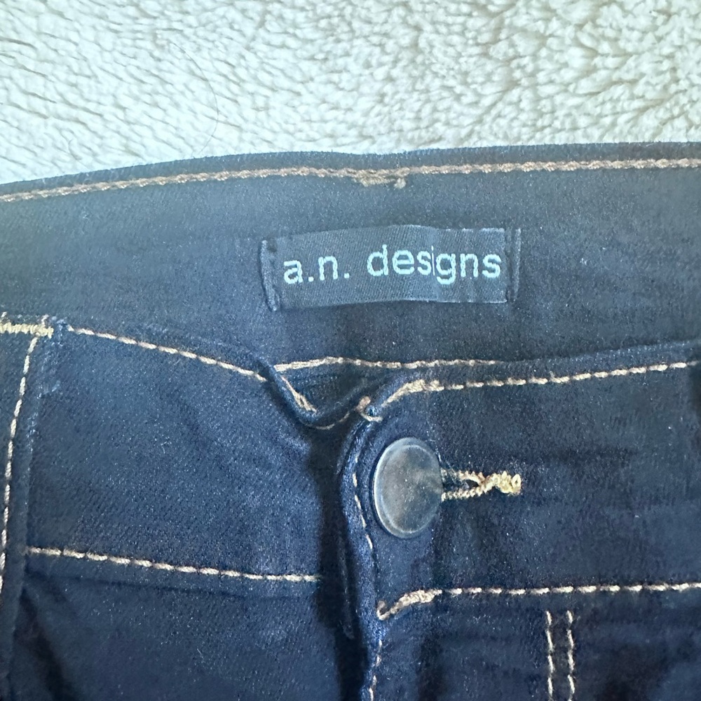 Women's Blue Jeans.  Straight leg.  Dark dark blue.  Worn 1 time